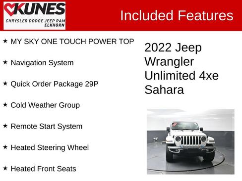 Used 2022 Jeep Wrangler Unlimited Sahara w/ Cold Weather Group AWD/4WD image 4