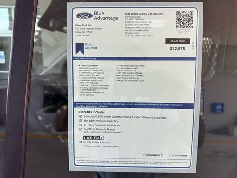Used 2019 Ford Transit 250 130 Low Roof w/ Exterior Upgrade Package RWD image 4
