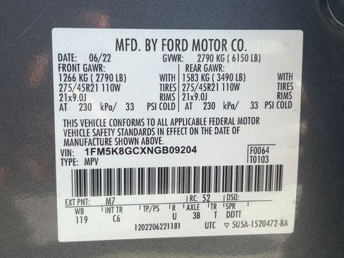 Used 2022 Ford Explorer ST w/ Equipment Group 401A image 19