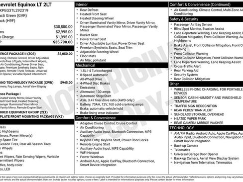 Used 2026 Chevrolet Equinox LT w/ Convenience Package II AWD/4WD image 15