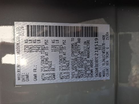 New 2026 Nissan Pathfinder Platinum AWD/4WD image 12