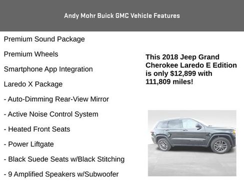 Used 2018 Jeep Grand Cherokee Laredo AWD/4WD image 8
