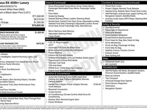 Used 2025 Lexus RX 450h AWD w/ Convenience Package image 6