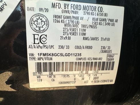 Used 2020 Ford Explorer ST w/ ST Street Pack AWD/4WD image 9