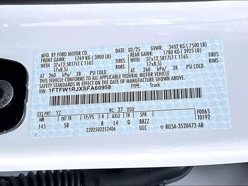 Used 2025 Ford F150 Raptor w/ Equipment Group 803A Raptor R image 41