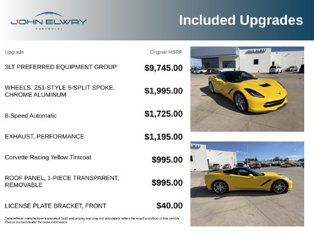 Used 2018 Chevrolet Corvette Stingray Coupe w/ 3LT Preferred Equipment Group RWD image 7
