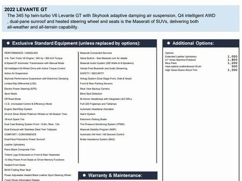 Certified 2022 Maserati Levante GT image 2