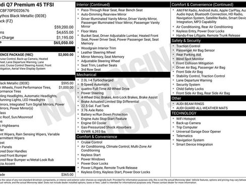 Used 2023 Audi Q7 2.0T Premium w/ Convenience Package AWD/4WD image 4