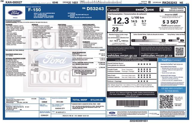 Used 2024 Ford F150 XLT w/ Tow/Haul Package AWD/4WD image 44