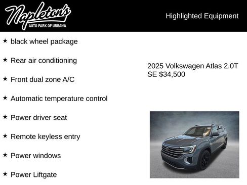 Used 2025 Volkswagen Atlas SE FWD image 3