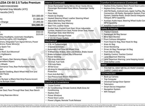 New 2025 MAZDA CX-50 AWD 2.5 Turbo w/ Premium Pkg image 4