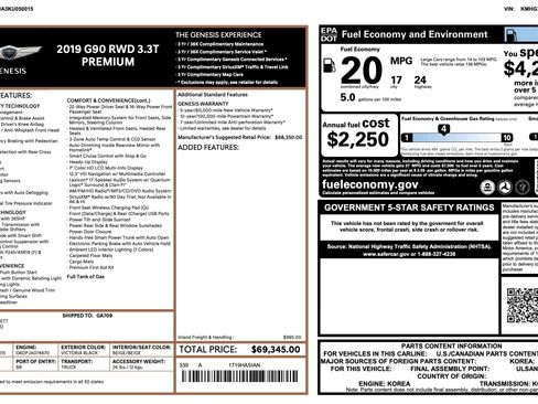 Used 2019 Genesis G90 3.3T Premium image 3