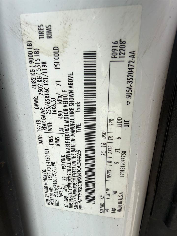 Used 2019 Ford Transit 250 148 Medium Roof RWD image 20