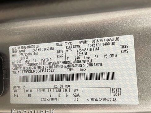 Used 2025 Ford F150 XLT w/ Equipment Group 302A MID AWD/4WD image 26