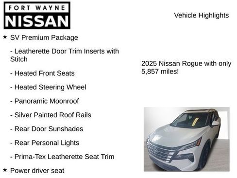 Used 2025 Nissan Rogue SV w/ SV Premium Package image 8