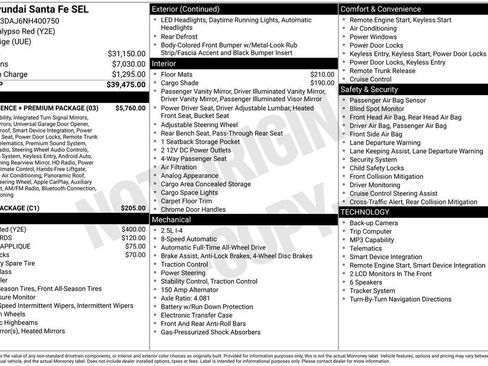 Used 2022 Hyundai Santa Fe SEL w/ Convenience + Premium Package AWD/4WD image 4