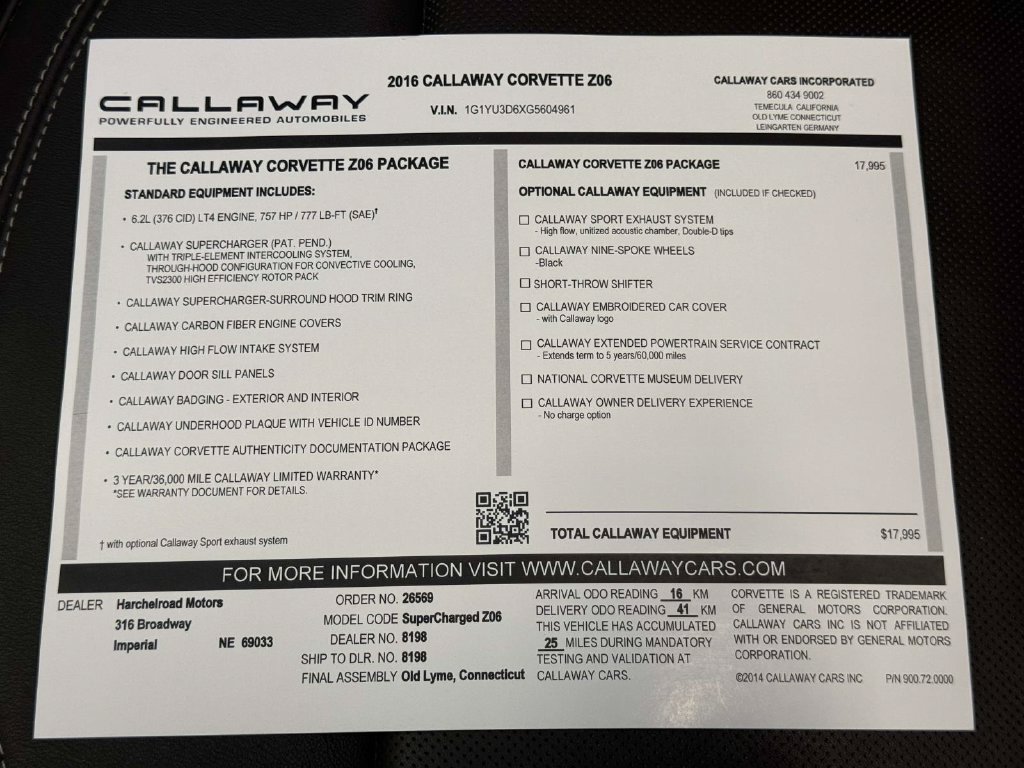 Used 2016 Chevrolet Corvette Z06 w/ 3LZ Preferred Equipment Group RWD image 28