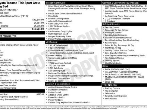New 2026 Toyota Tacoma TRD Sport image 5