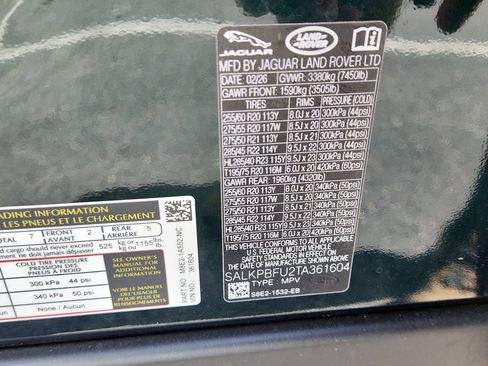 New 2026 Land Rover Range Rover Long Wheelbase SE AWD/4WD image 29