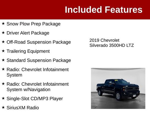 Used 2019 Chevrolet Silverado 3500 LTZ w/ Duramax Plus Package AWD/4WD image 4