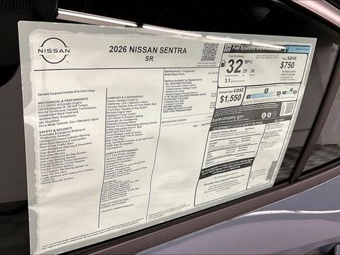 New 2026 Nissan Sentra SR FWD image 39