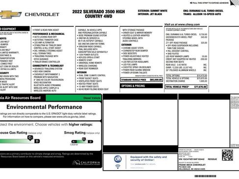 Used 2022 Chevrolet Silverado 3500 High Country AWD/4WD image 5