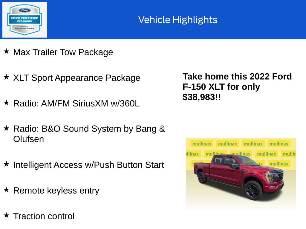 Used 2022 Ford F150 XLT w/ Equipment Group 302A High AWD/4WD image 18