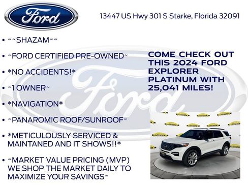 Certified 2024 Ford Explorer Platinum w/ Technology Package image 6