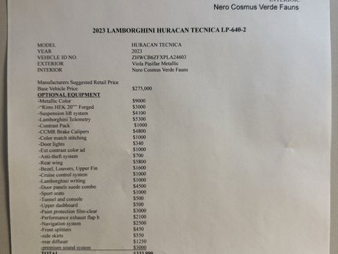 Used 2023 Lamborghini Huracan Tecnica image 2
