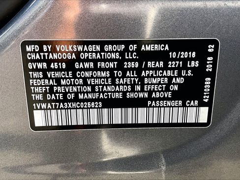 Used 2017 Volkswagen Passat 1.8T S image 34