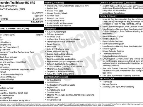 Used 2023 Chevrolet TrailBlazer RS AWD/4WD image 2