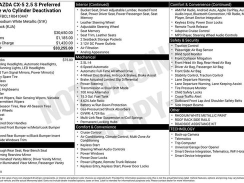 Used 2024 MAZDA CX-5 AWD 2.5 S w/ Preferred Package image 32