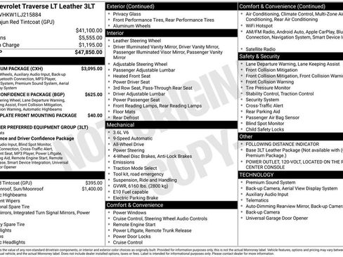 Used 2020 Chevrolet Traverse LT w/ LT Premium Package image 24