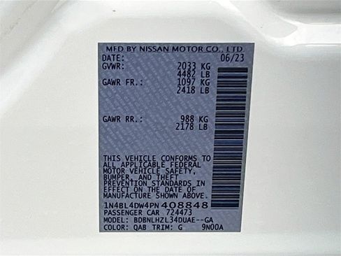 Used 2023 Nissan Altima 2.5 SV w/ SV Premium Package image 32