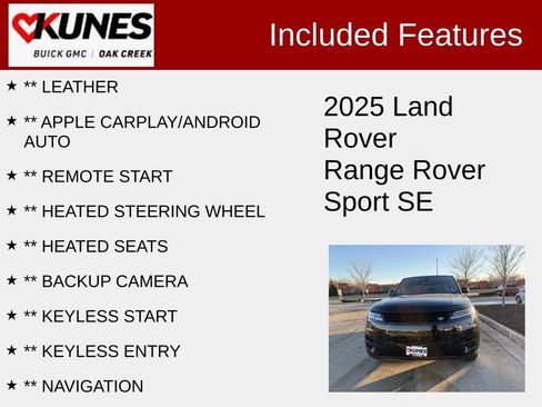 Used 2025 Land Rover Range Rover Sport SE AWD/4WD image 2