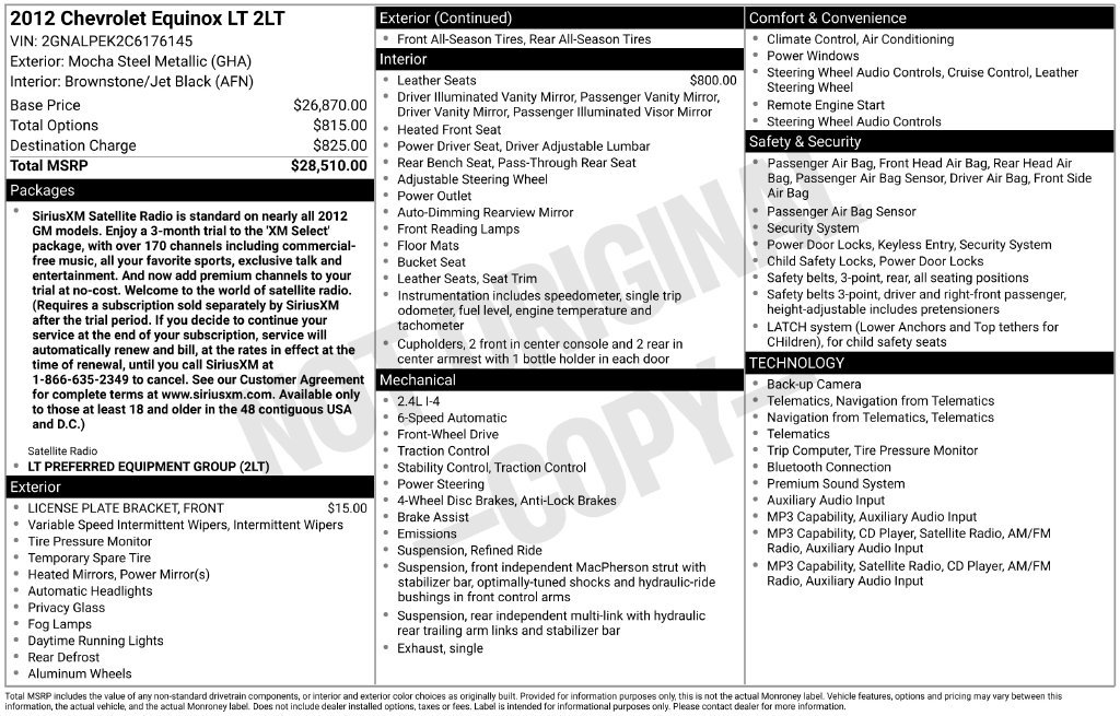 Used 2012 Chevrolet Equinox LT FWD image 3