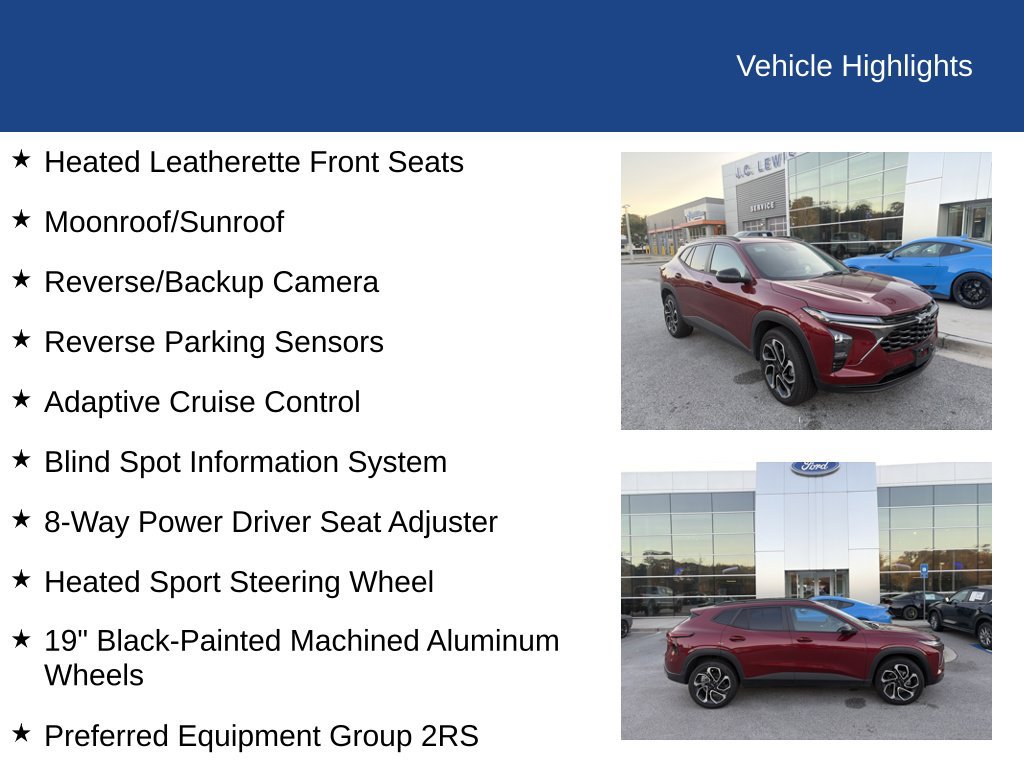 Used 2025 Chevrolet Trax RS w/ Sunroof Package FWD image 7