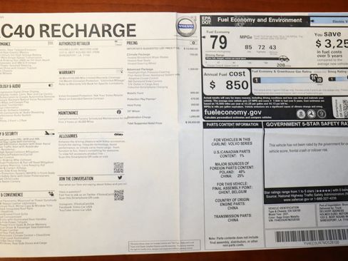 Used 2021 Volvo XC40 P8 Recharge AWD/4WD image 3