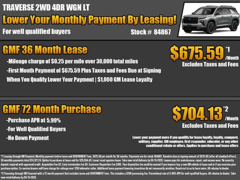 New 2026 Chevrolet Traverse LT w/ Midnight/Sport Edition FWD image 2