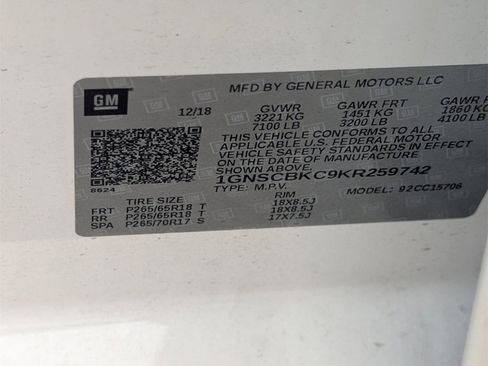 Used 2019 Chevrolet Tahoe LT w/ Luxury Package image 10