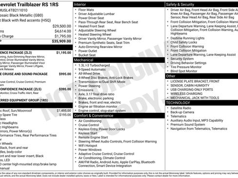 New 2026 Chevrolet TrailBlazer RS w/ Convenience Package AWD/4WD image 3