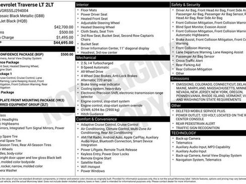 Certified 2025 Chevrolet Traverse LT w/ Driver Confidence Package image 32