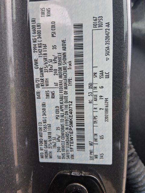 Used 2021 Ford F150 XLT w/ Equipment Group 302A High AWD/4WD image 32
