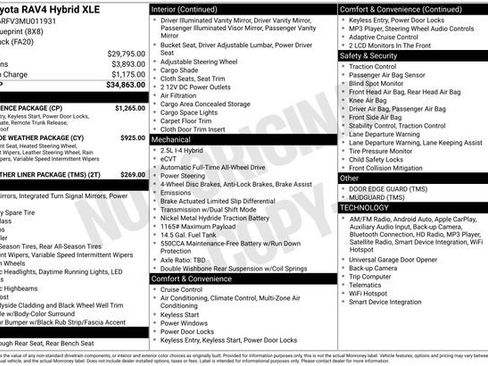 Used 2021 Toyota RAV4 XLE w/ Convenience Package image 21