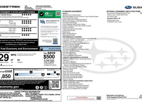 Certified 2024 Subaru Crosstrek 2.0i AWD/4WD image 11