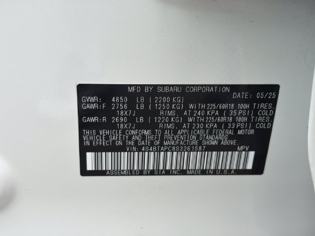 Certified 2025 Subaru Outback Touring AWD/4WD image 30