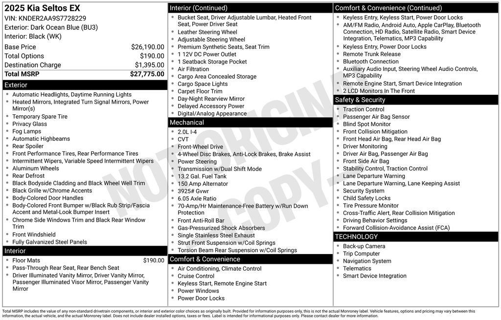 Used 2025 Kia Seltos EX FWD image 15