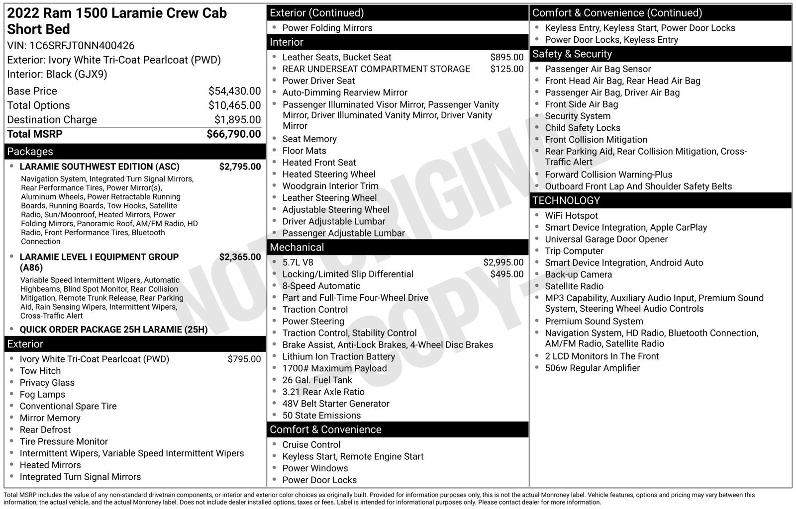 Used 2022 RAM 1500 Laramie w/ Laramie Southwest Edition AWD/4WD image 22