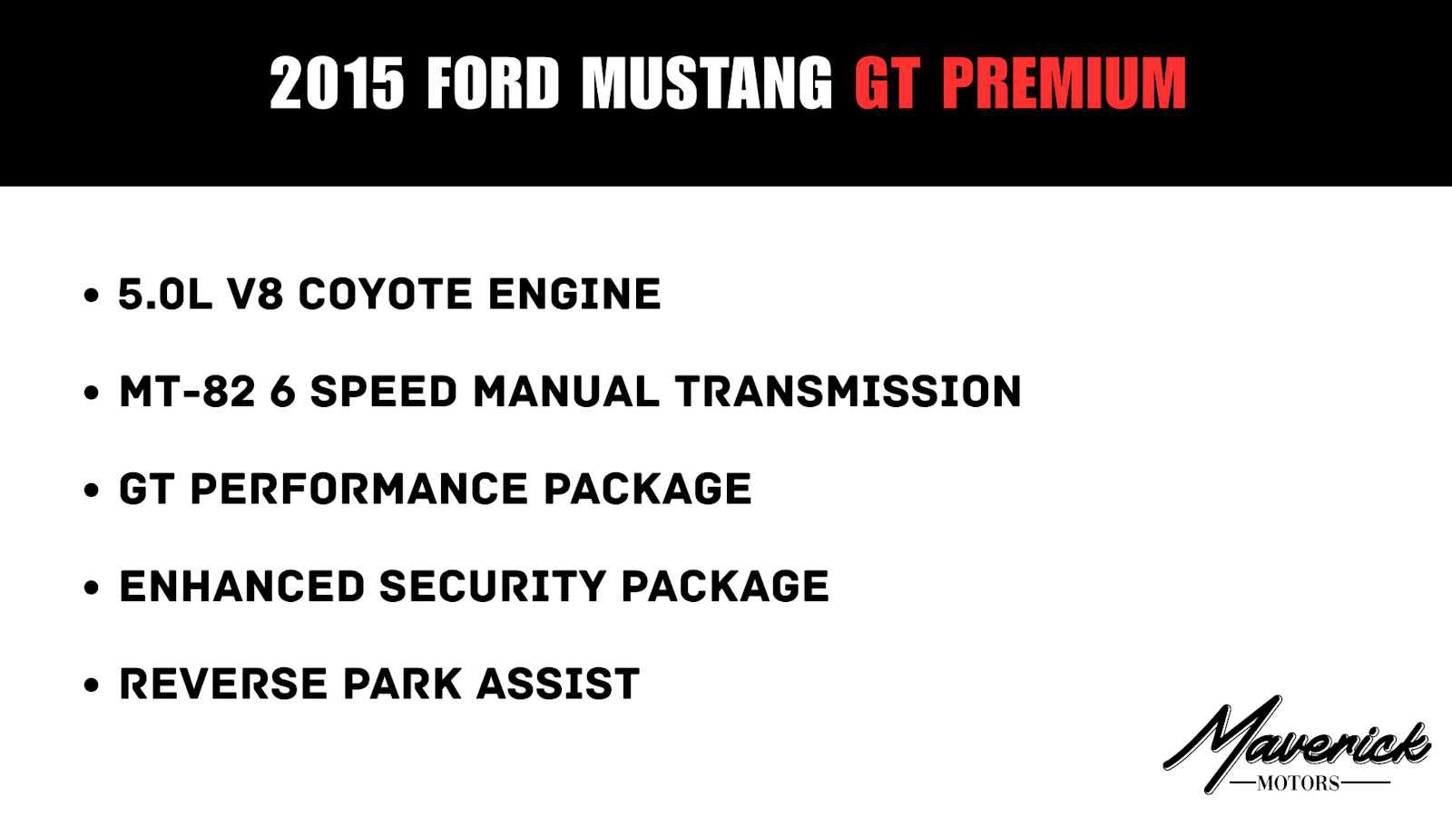 Used 2015 Ford Mustang GT Premium w/ GT Performance Package RWD image 2