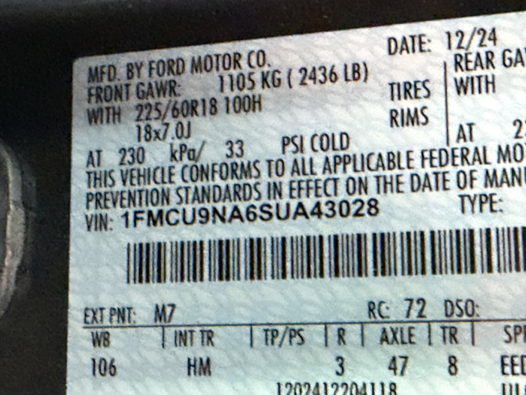 Used 2025 Ford Escape ST-Line Select AWD/4WD image 53